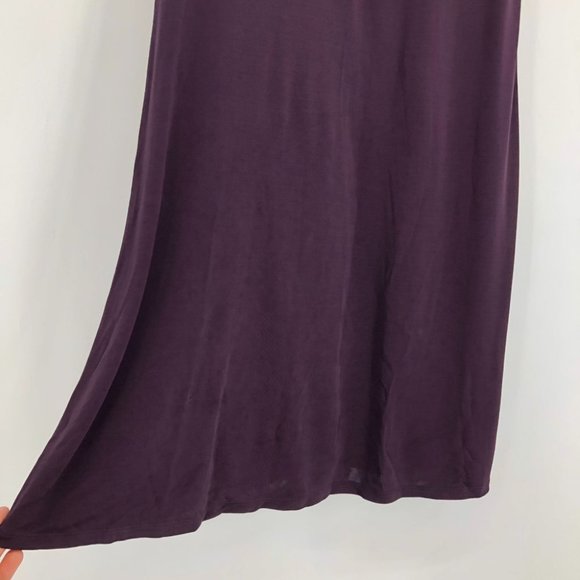 Aritzia Babaton Eggplant Purple 3/4 Sleeve Round / Scoop neck Maxi Dress size S - Picture 5 of 14